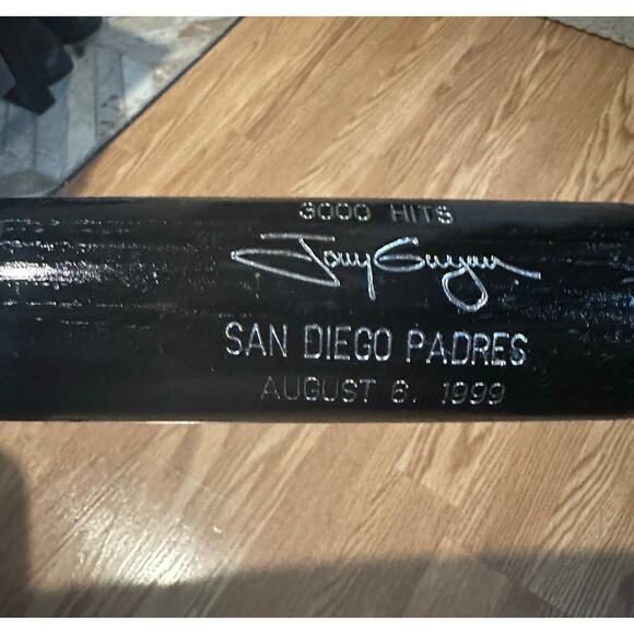 VTG 1999 Tony Gwynn 3000 Hits San Diego Padres "Pro Louisville Slugger" Wood Bat - Picture 3 of 10